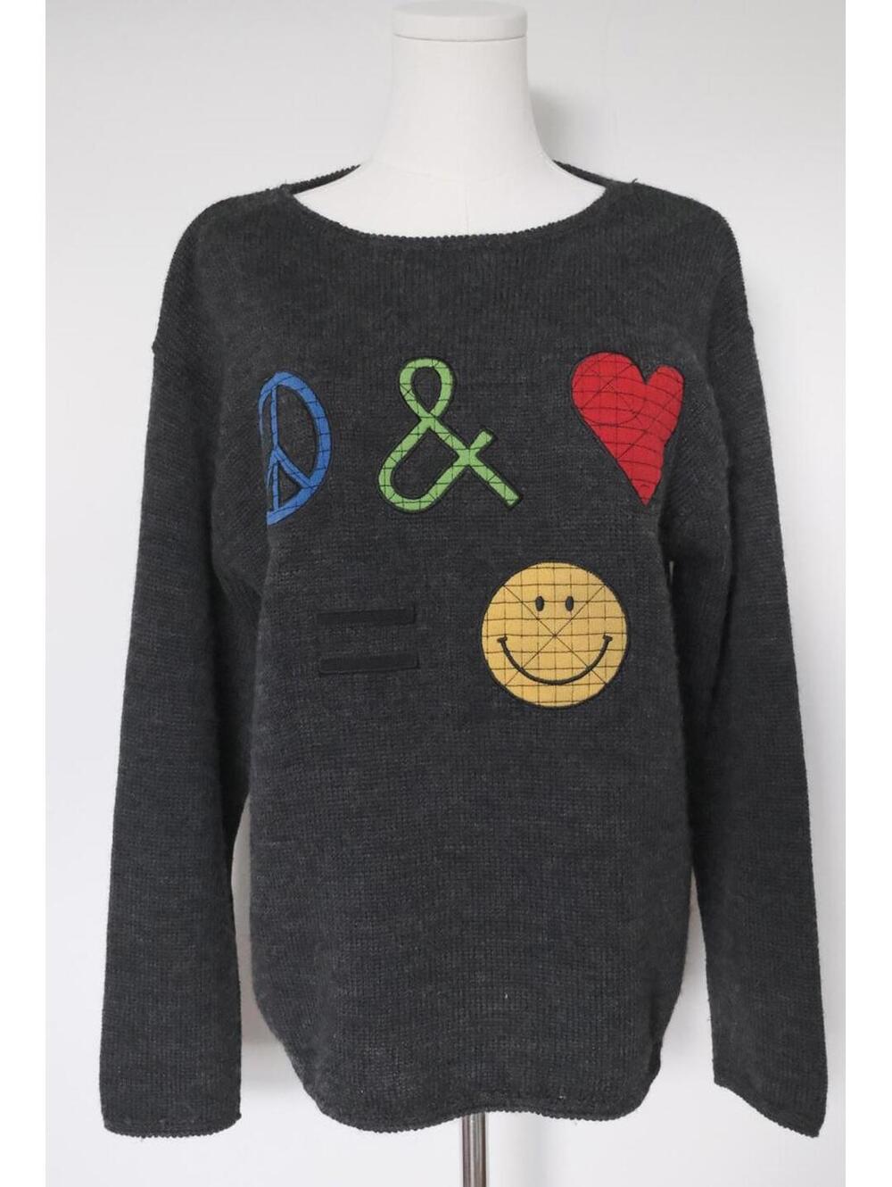 1990s Moschino Cheap & Chic Peace & Love = Happiness Sweater